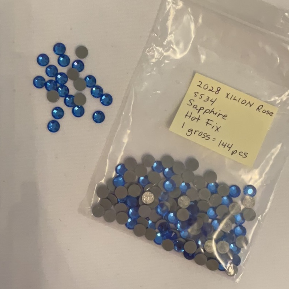 Swarovski • Color: Sapphire, 2028 XILION Rose Hotfix Rhinestones